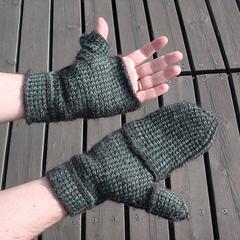 convertable gloves from fingerless gloves to mittens