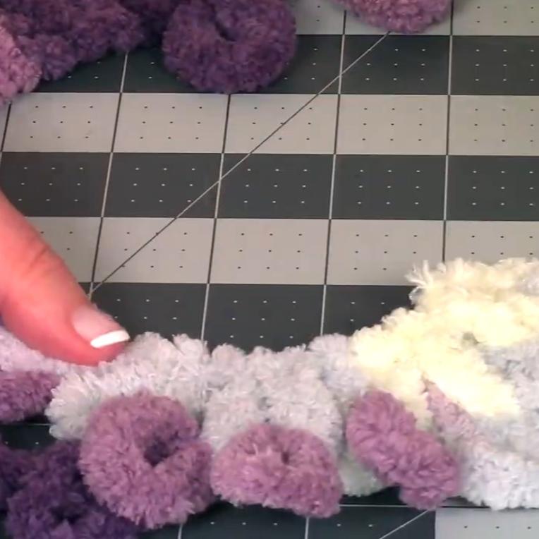 screenshot of crocheting one handed with pre looped yarn